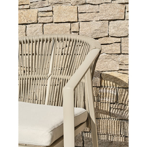 GAMBI - Lot de 2 fauteuils de jardin - Grège