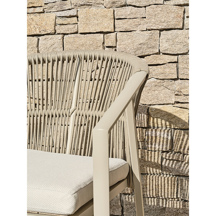 GAMBI - Lot de 2 fauteuils de jardin - Grège