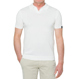 Polo tinta unita MUSTANG in maglia Bianco