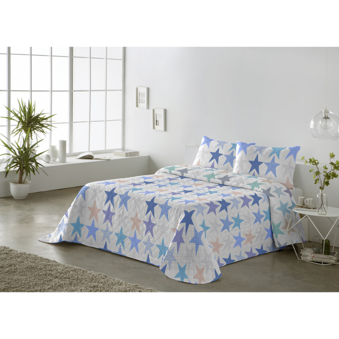 Colcha estampada reversible Estrella