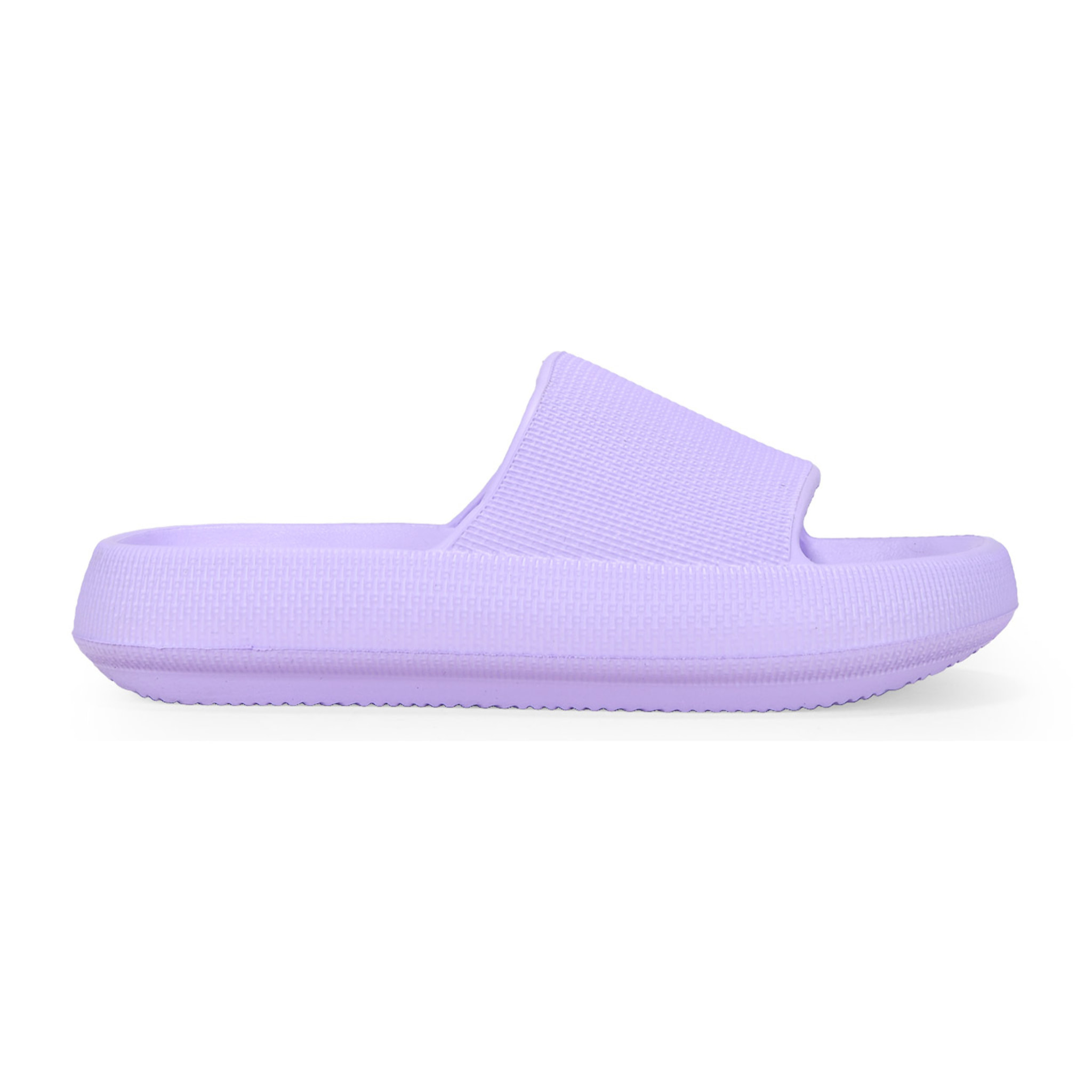 Sandalias de plataforma lila de goma