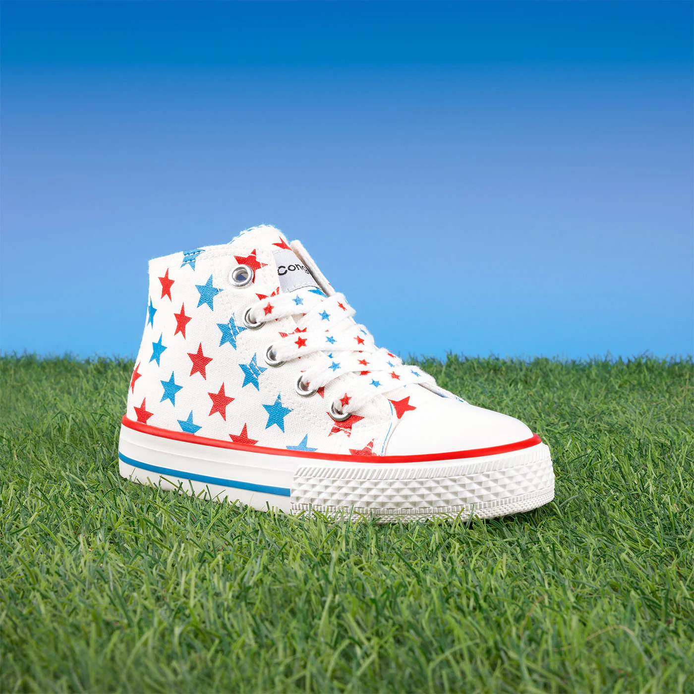 Zapatillas Altas Unisex De Lona Estampado Estrellas