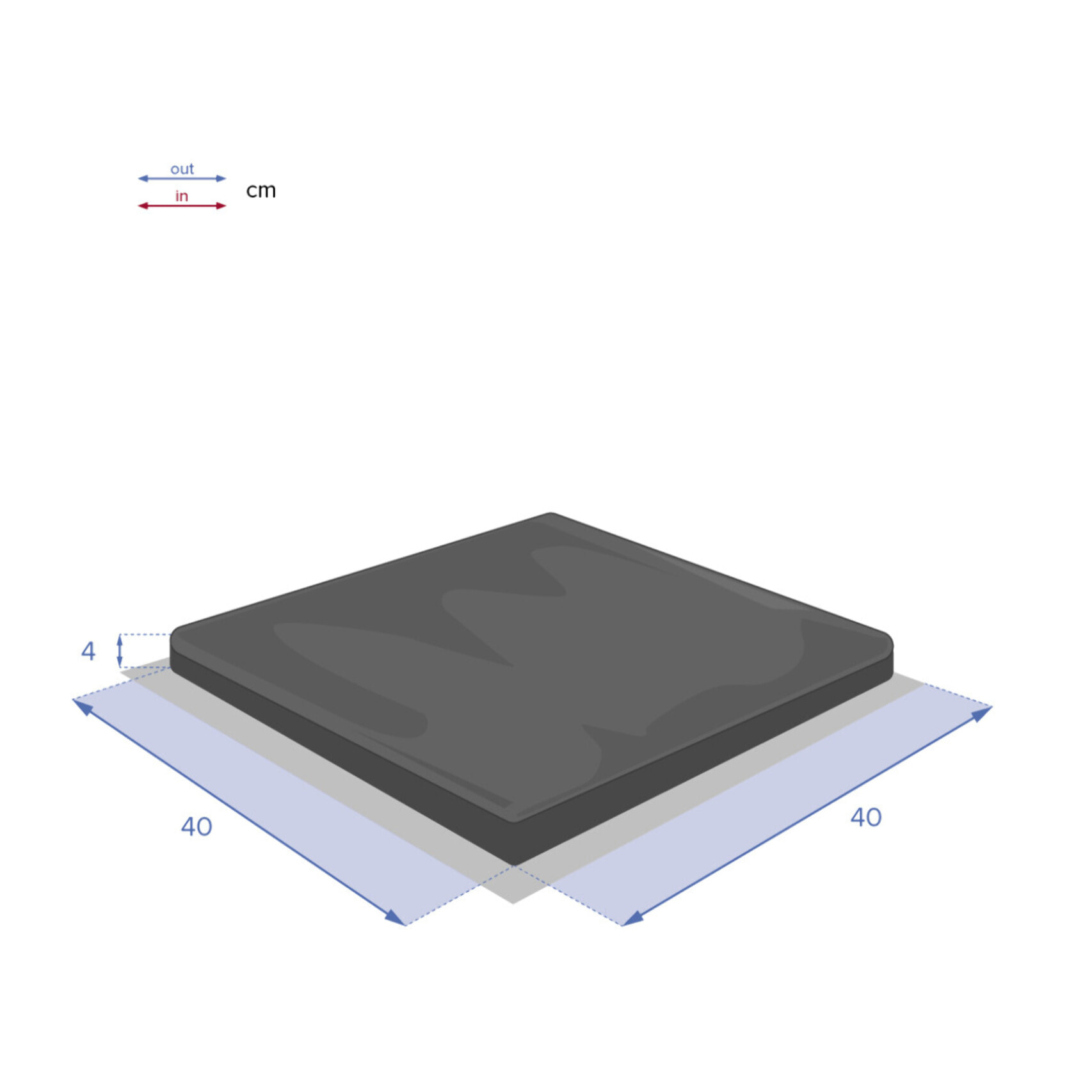 Galette de chaise carrée Grenade