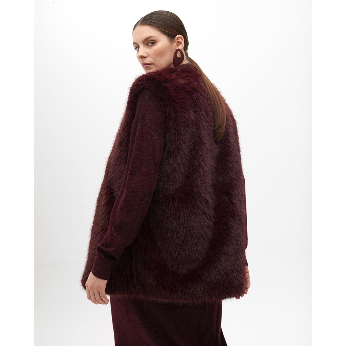 Gilet Pelliccia Fodera Logata