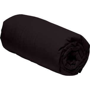 Drap housse 100% percale de coton 80fils- noir