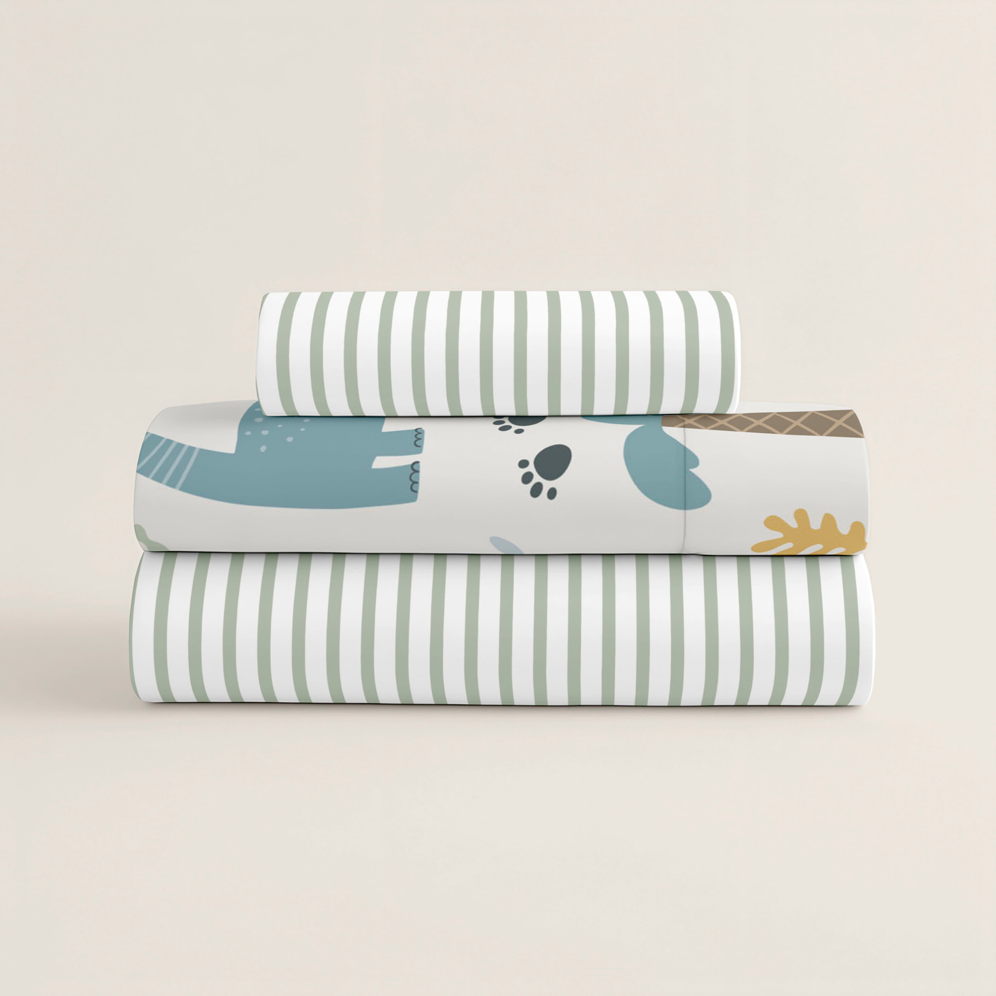 Cool Kids - Juego de Sábanas Estampadas - Infantil - Incluye 1 Funda de Almohada + 1 Sábana Bajera - 100% Algodón - Dinoland