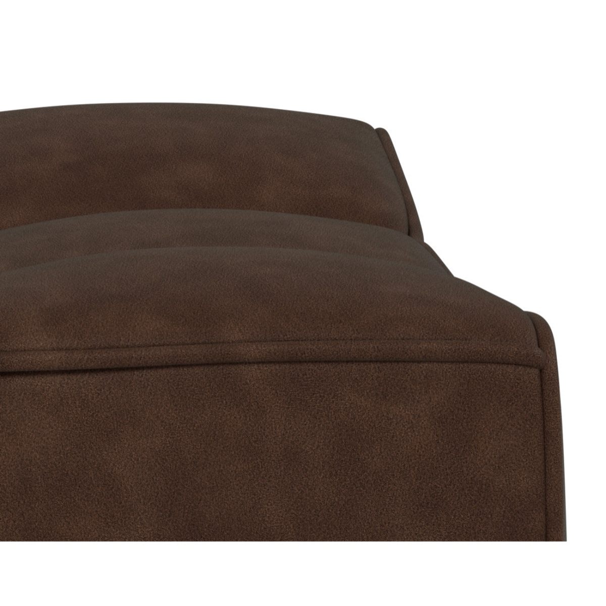 Alya - pouf en simili - Marron
