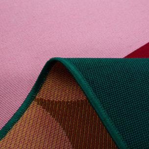 AZUR - Tapis intérieur/extérieur esprit art déco rouge