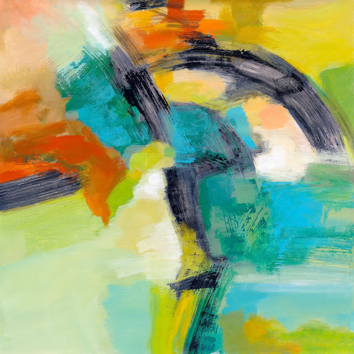 Tableau Arc en ciel sur l'asphalte Tableau alu Dibond