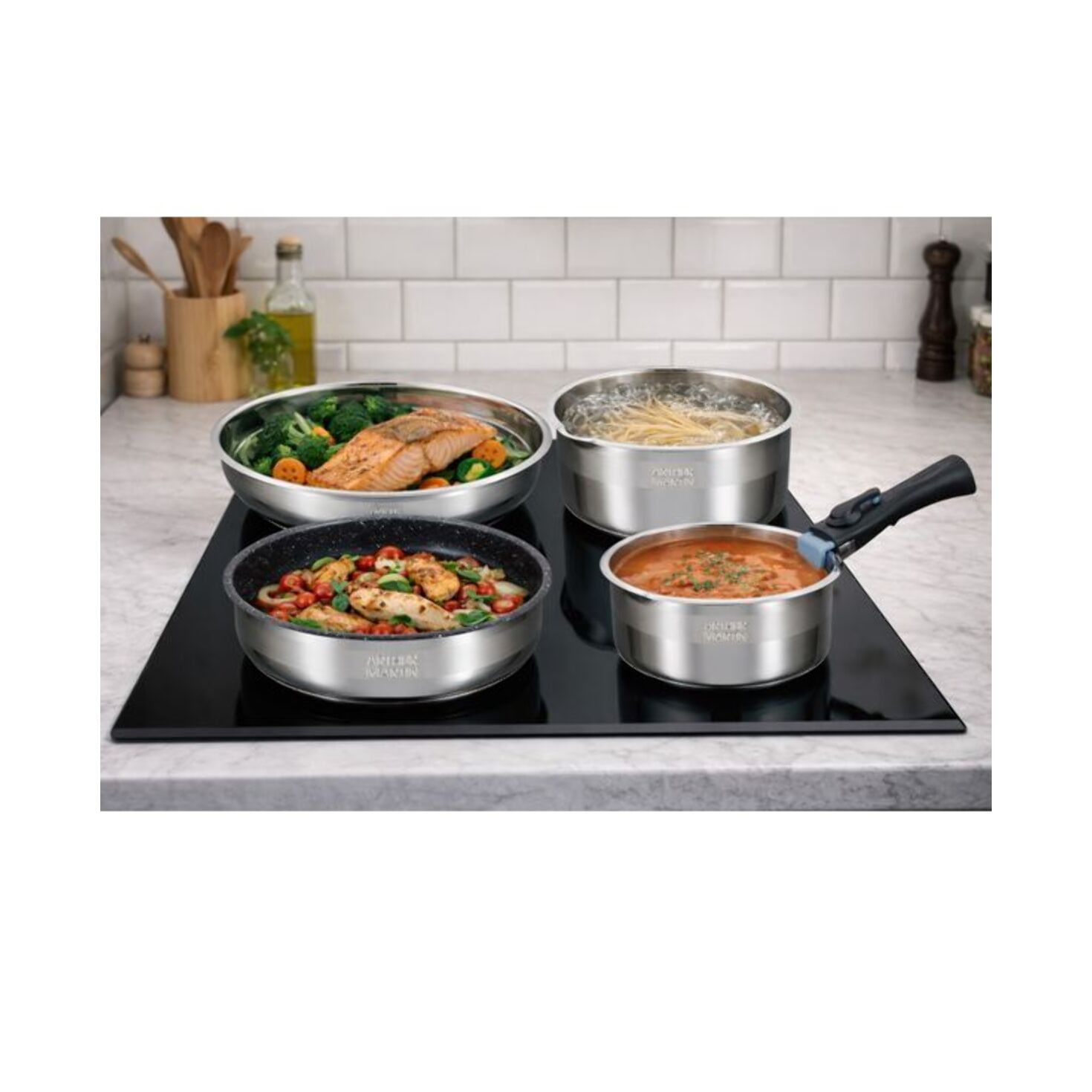 Batterie amovible 10 pièces inox