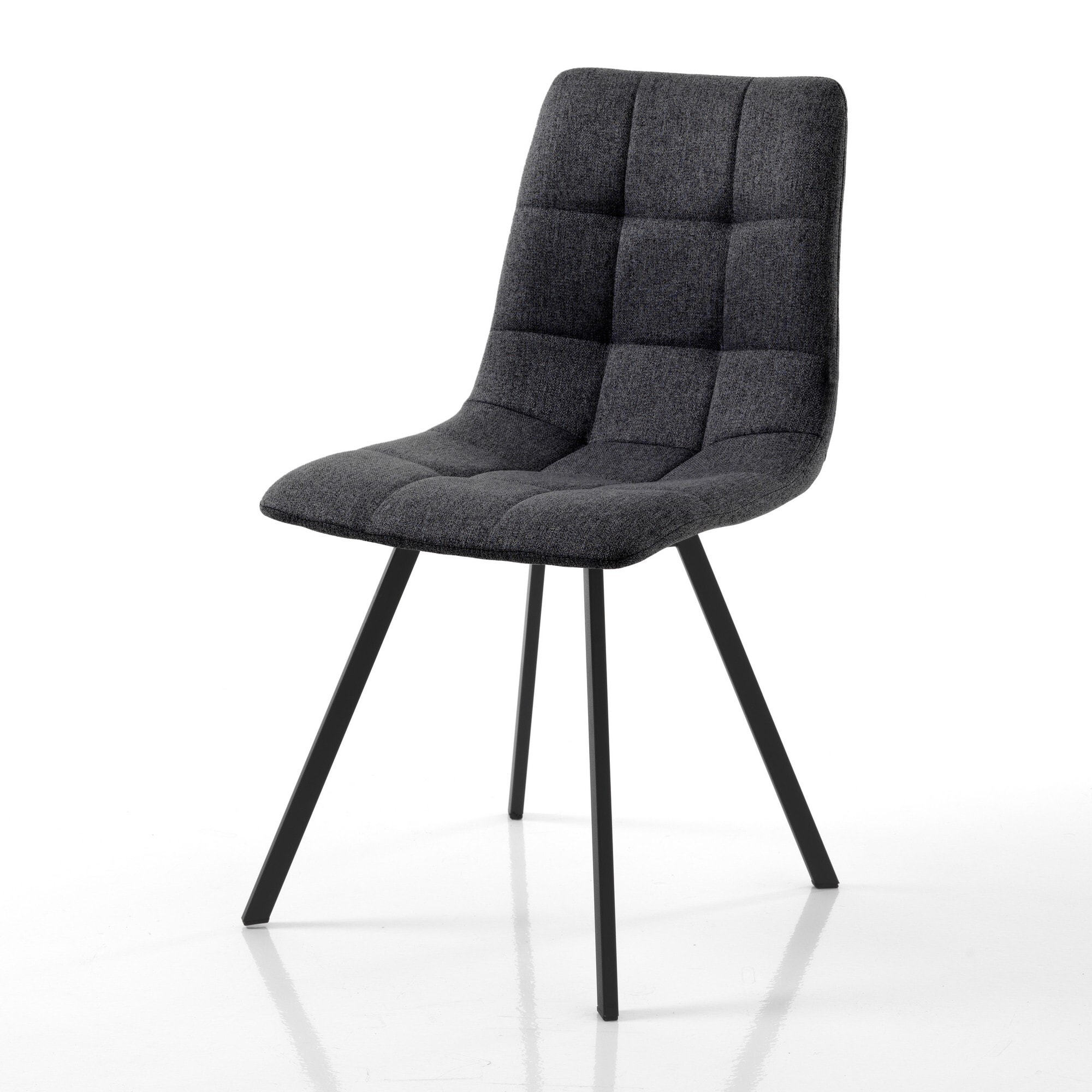 ORESTELUCHETTA set 4 sedie imbottita JANE ANTHRACITE