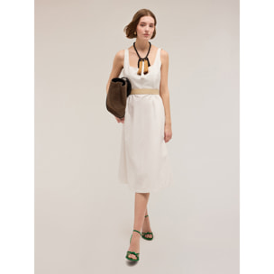 Motivi - Vestito midi in popeline - Bianco