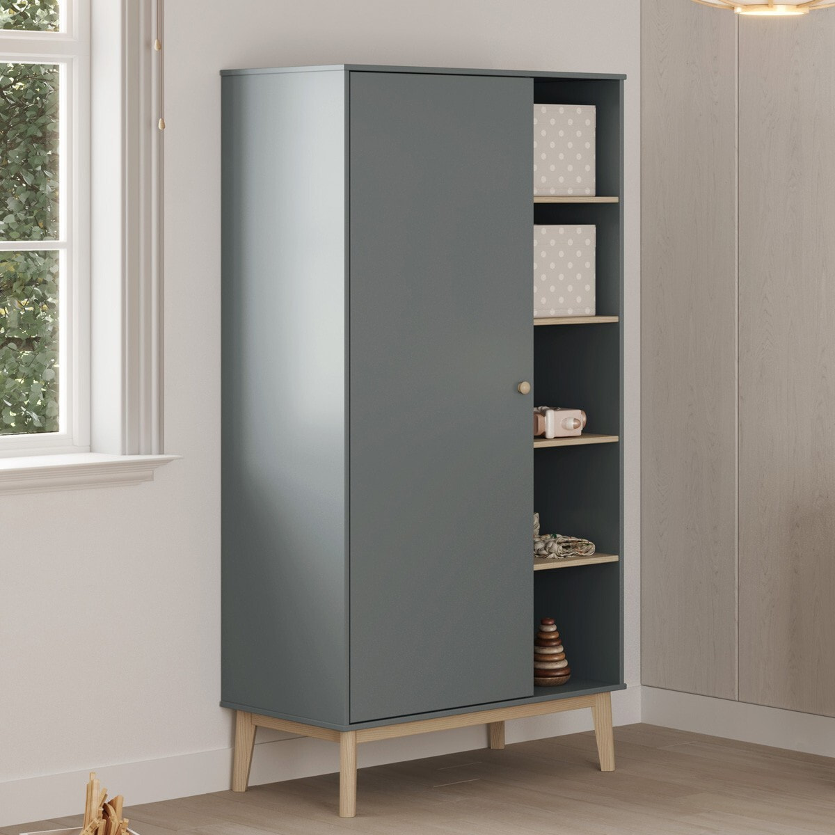 Armoire enfant 1 porte en bois - ELISE