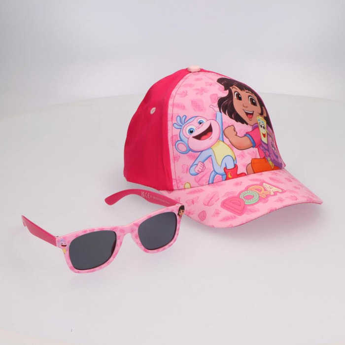 Set Gorra y Gafas de Sol de "Dora La Exploradora" - Color Rosa