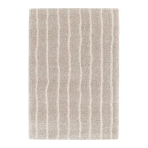 Tapis intérieur motif linéaire taupe UMA