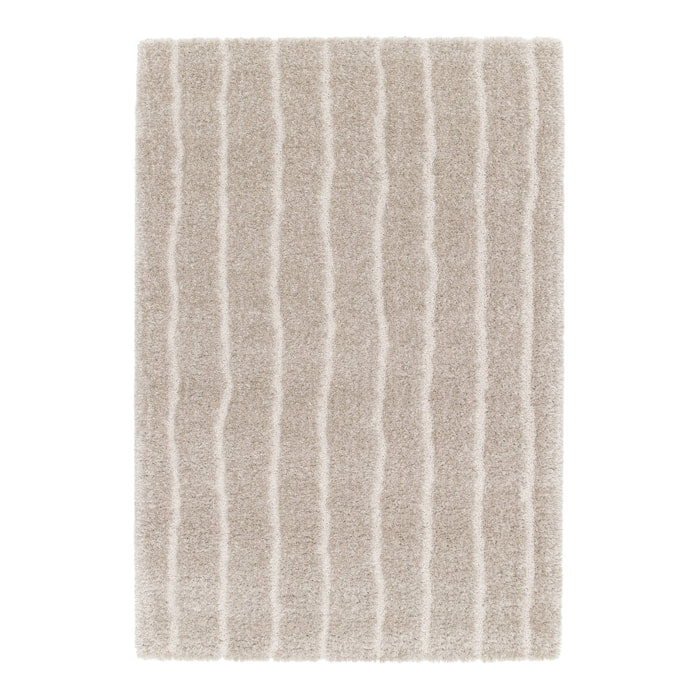 Tapis intérieur motif linéaire taupe UMA