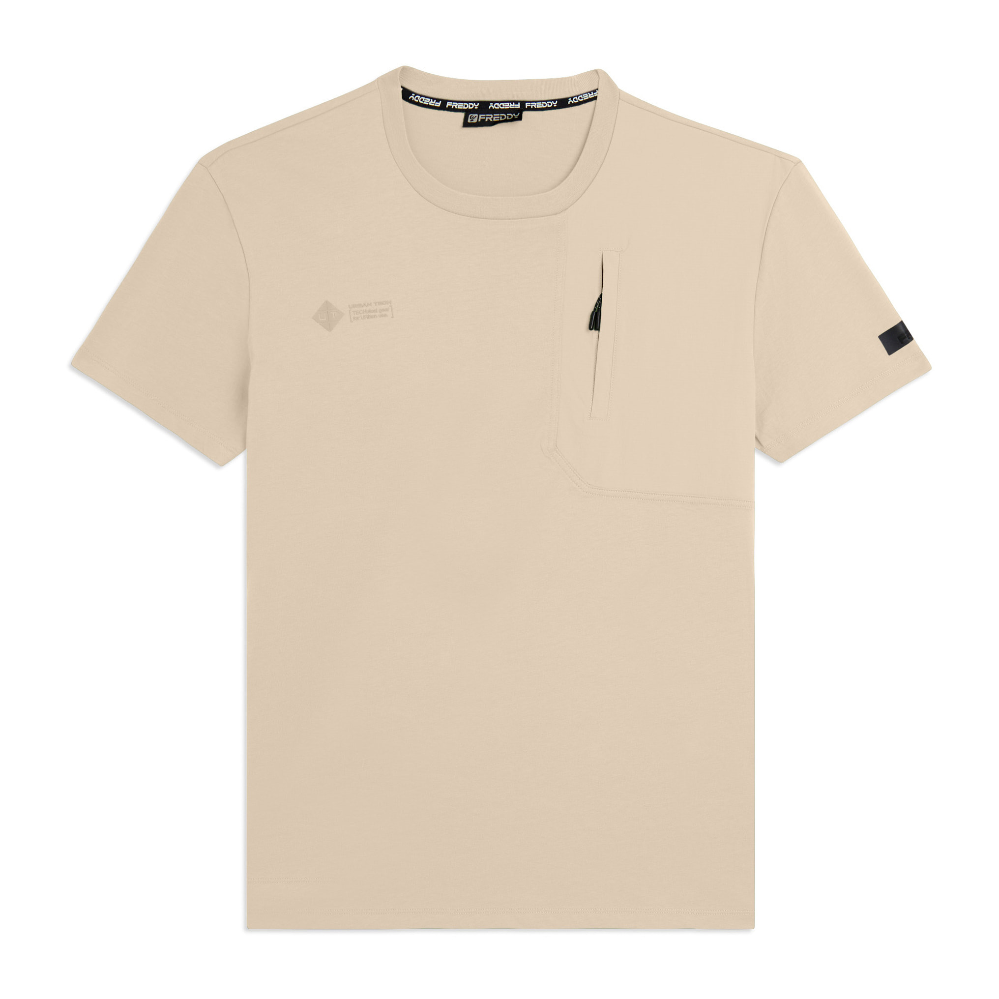 T-shirt Comfort con Taschino e Inserti Rip-Stop