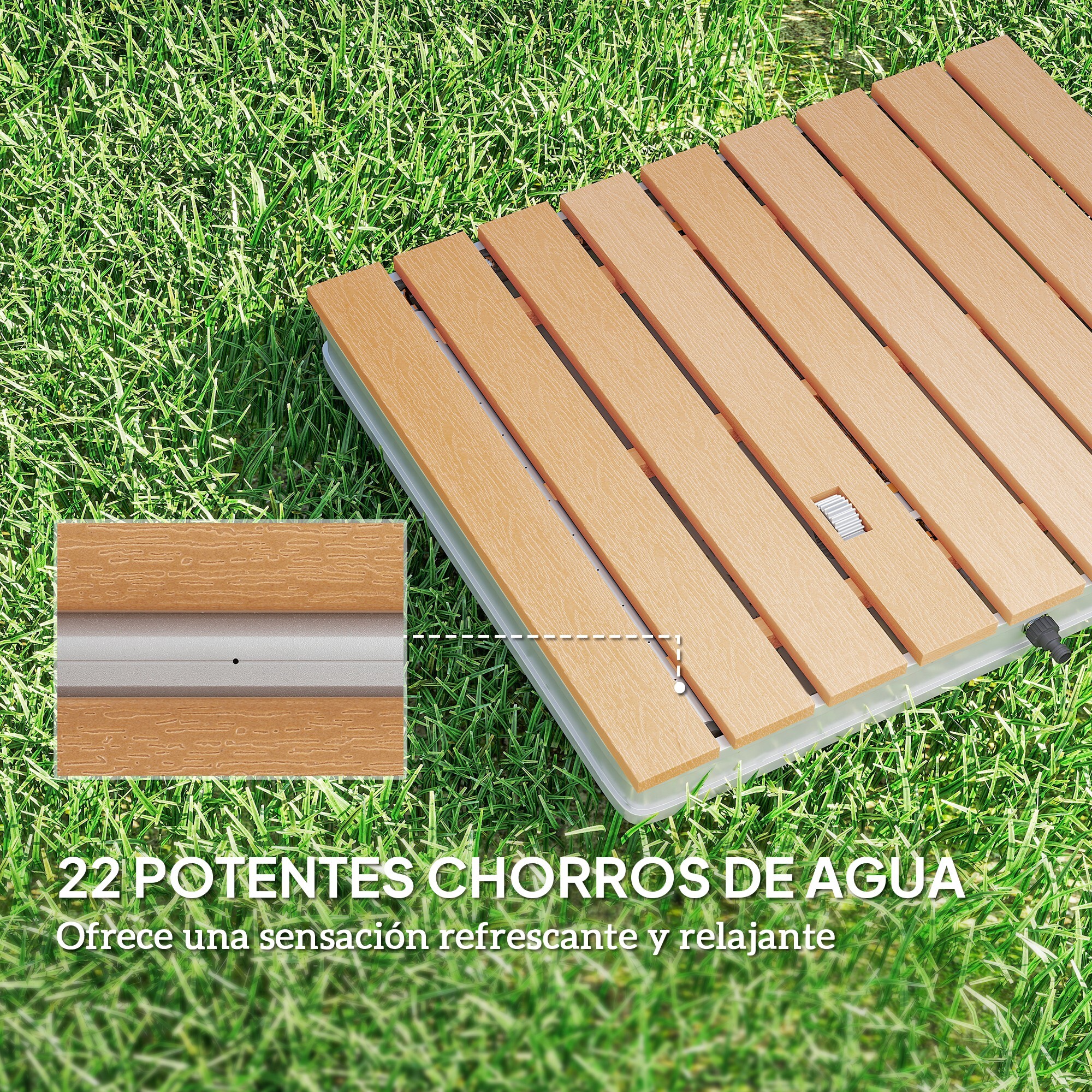 Kit de Ducha de Jardín Portátil Ducha Exterior de Suelo Altura Ajustable hasta 4 m Estructura de Aluminio Resistente al Agua a los Rayos UV y a Las Heladas para Camping Piscina Playa