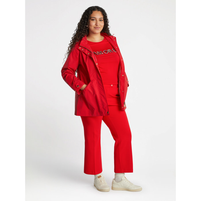 Fiorella Rubino - Parka ligera con capucha - Rojo