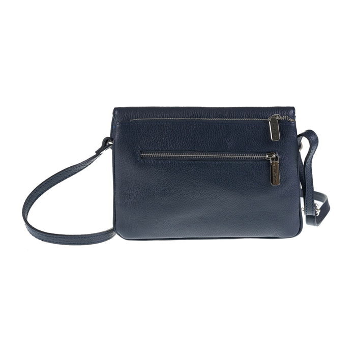 Borsa a tracolla da donna Made in Italy - Modello Seraphina Lux - 100% pelle - 26.0 x 18.0 x 4.0 cm