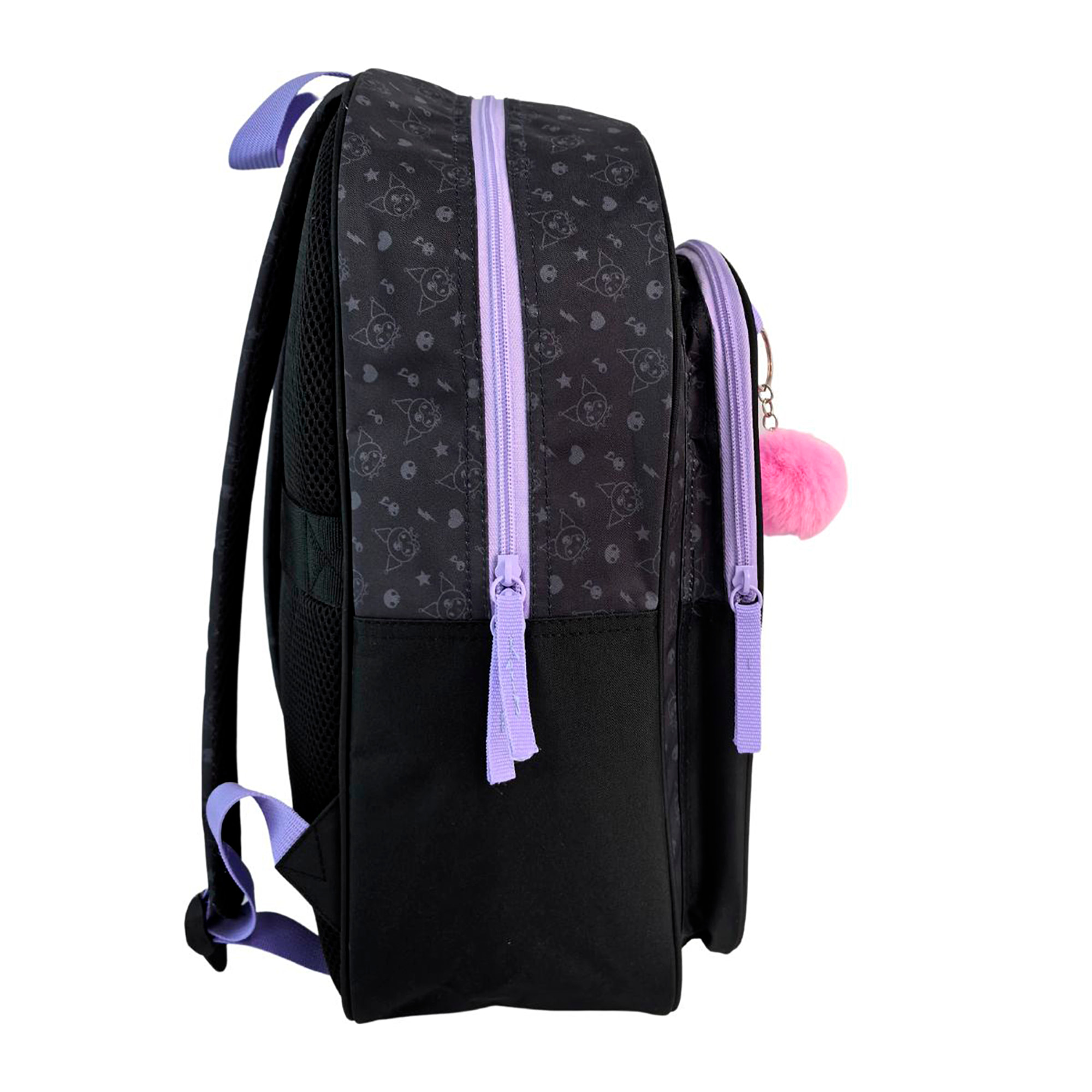 Kuromi Mochila Primaria con doble compartimento adaptable a carro.