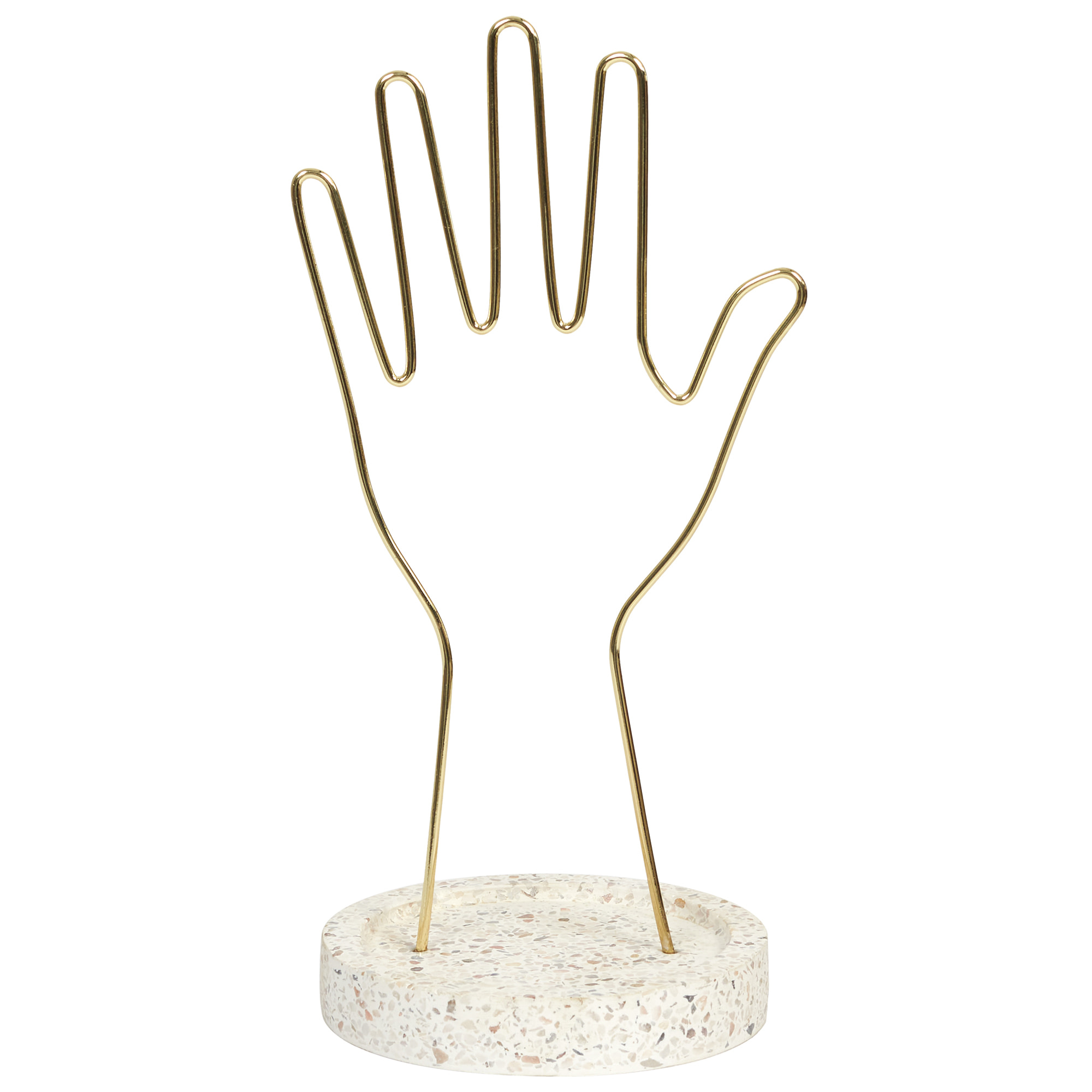Porte Bijoux Main Metal Support Terrazzo
