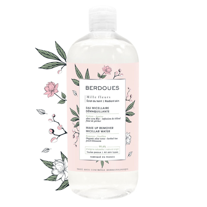 Mille Fleurs Eclat - Eau Micellaire Démaquillante Aloe Vera Bio
