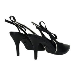 Décolleté sling back Donna Tata Italia Nero