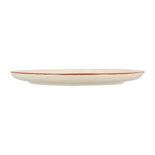 Lot de 6 assiettes plates 26cm en grès brique  MONTAGNE