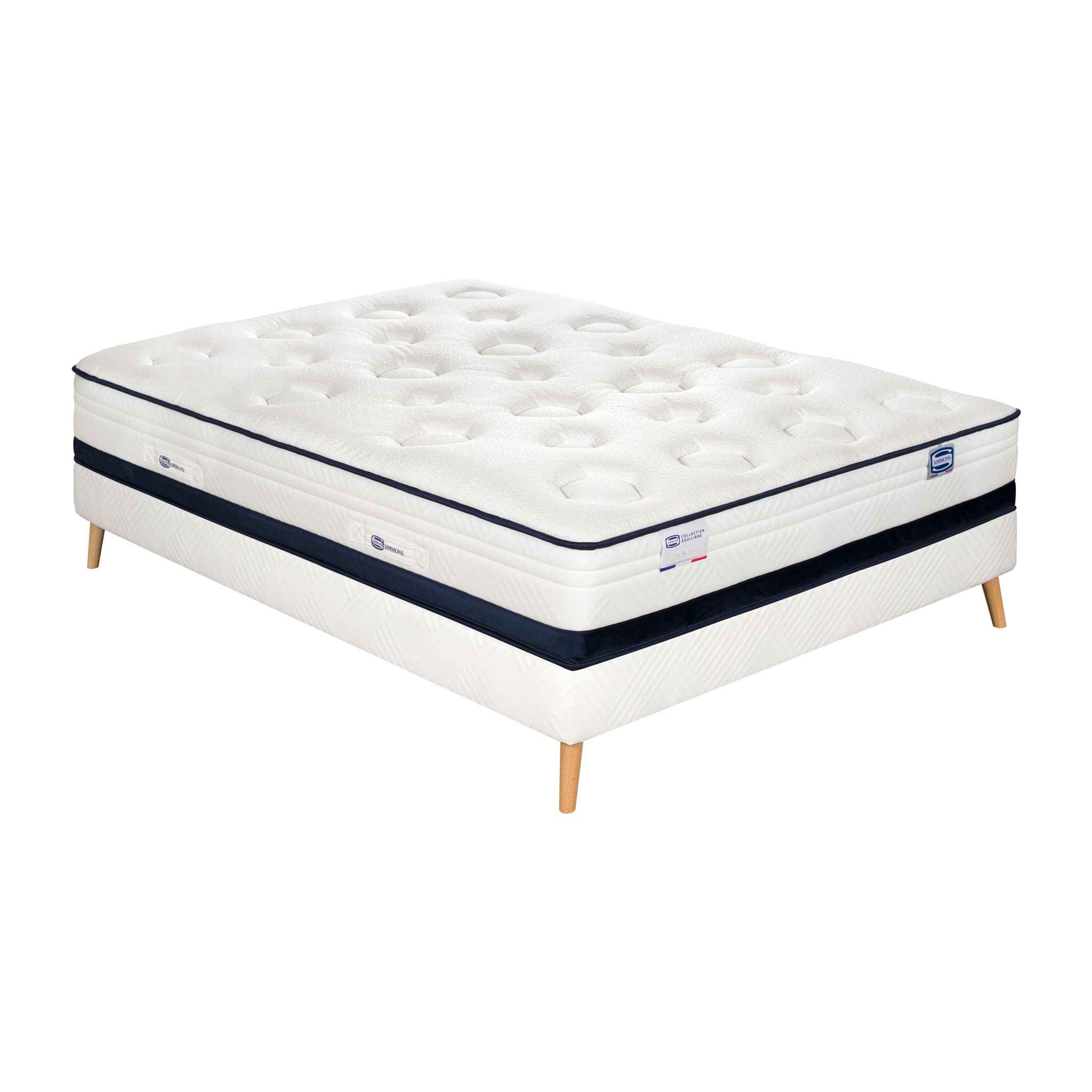 Ensemble L'INEDIT, matelas Hybride , ferme, H27 + sommier