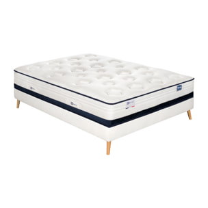 Ensemble L'INEDIT, matelas Hybride , ferme, H27 + sommier