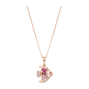 Collar Mahdas acabado oro rosa 18k