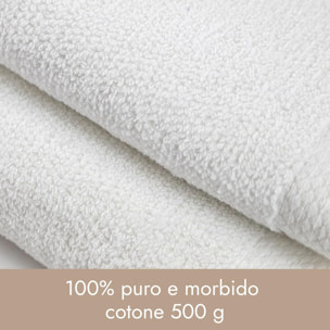 INTRECCI HOME Set Bagno 2 Asciugamani Ospite, in Puro Cotone 500 g,Morbidezza Extra, Assorbenza Superiore, Elegante e Durevole