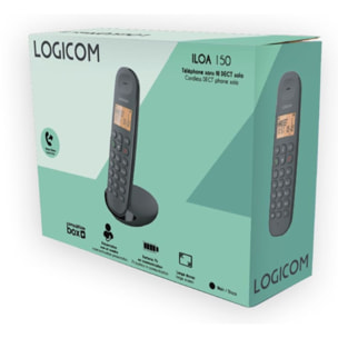 Téléphone sans fil LOGICOM Iloa - Solo Noir
