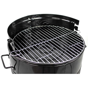 Barbecue affumicatore a carbone Barrel con griglia 47 cm