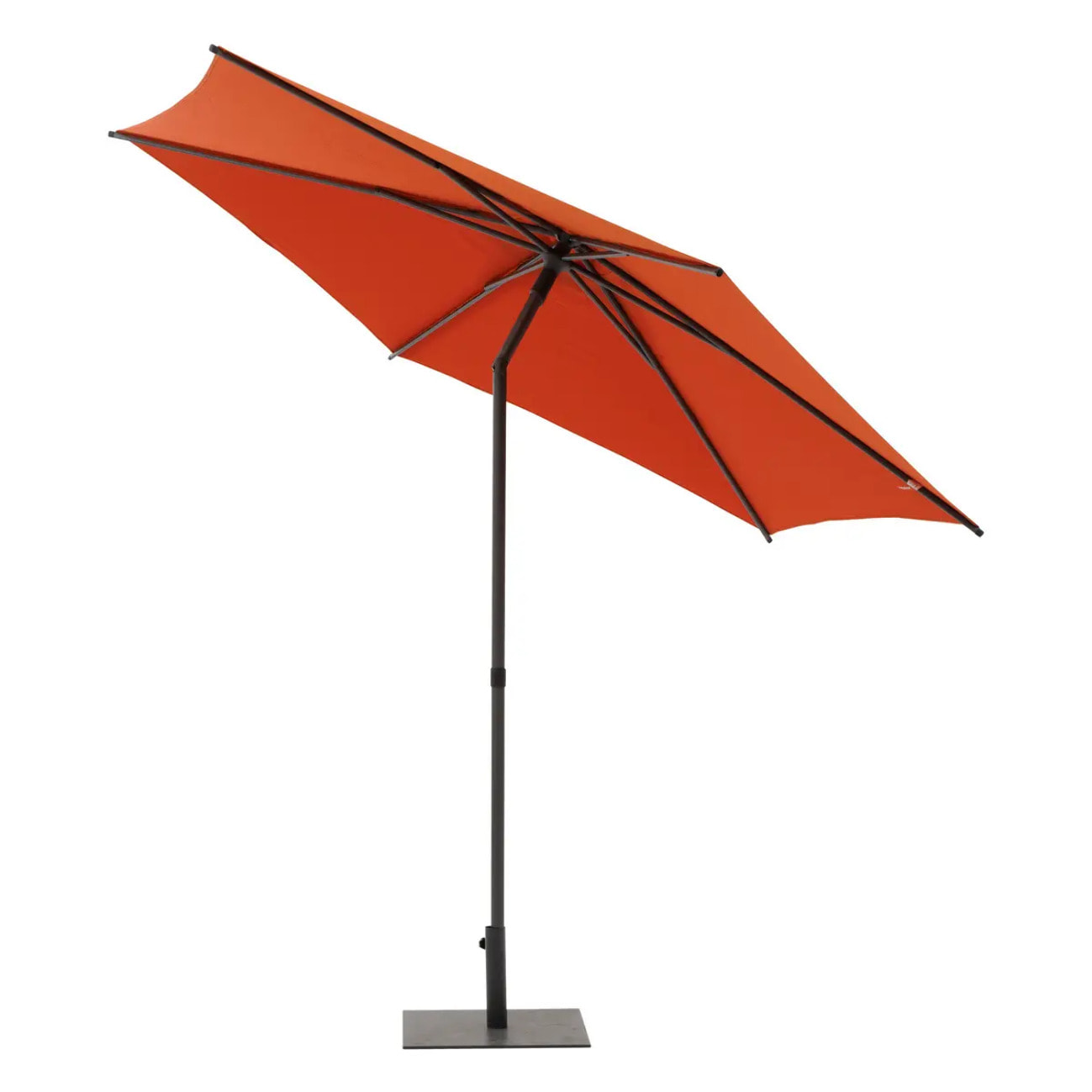 Parasol droit carré "Soya" Ambre 2,7m en acier et polyester
