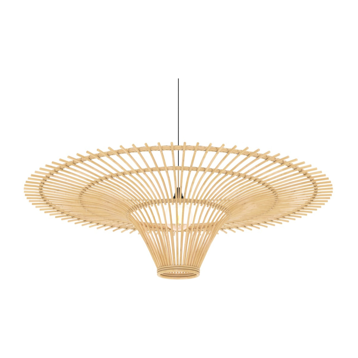 Abat-jour D120,5 cm en rotin naturel - Olga