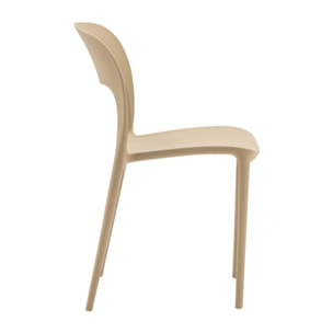 Set di 4 sedie SOUTH BEACH in polipropilene beige