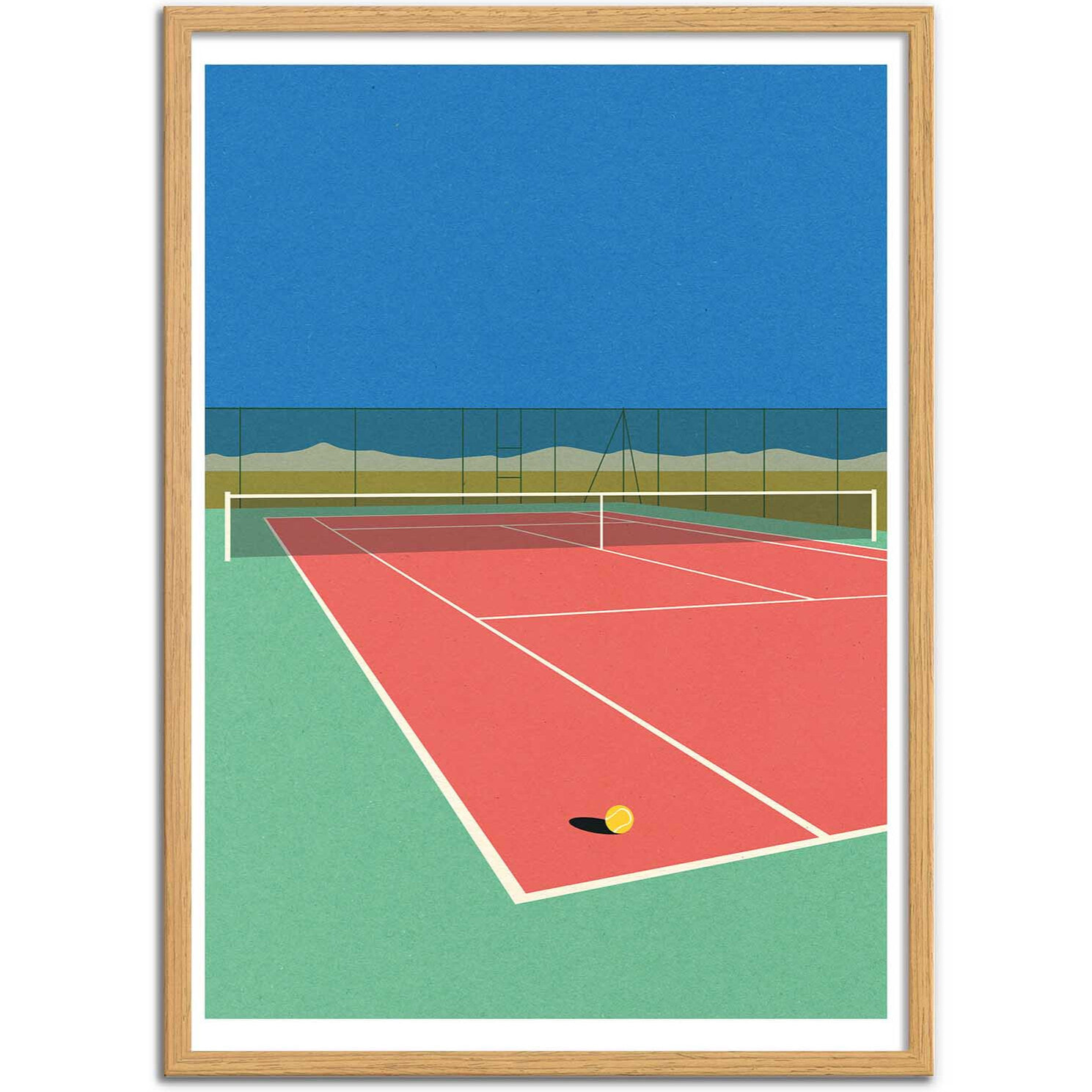 Affiche - Tennis court in the desert - Rosi Feist