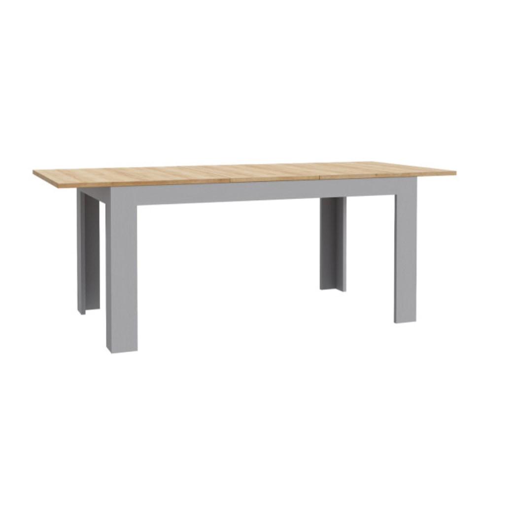 Table à manger extensible bois gris et chêne L160/206 cm - ST MALO