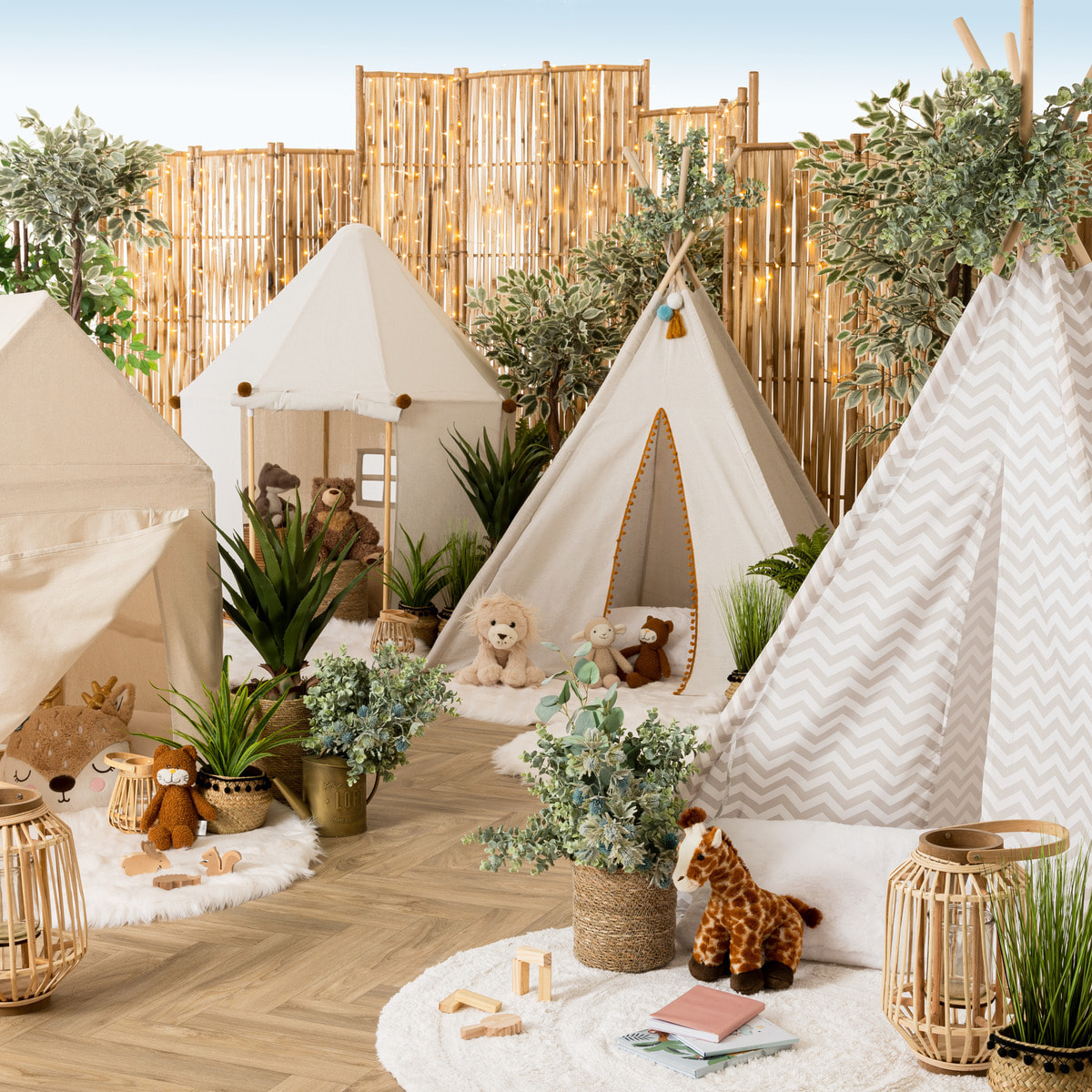 Tipi pour enfant Wapi 120x120x160cm naturel