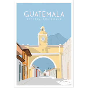 Affiche voyage Antigua Guatemala Affiche seule