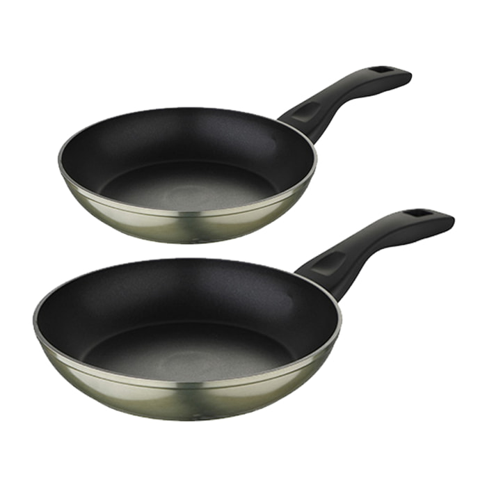 Set 2 sartenes 22+26cms Green Neon Bergner