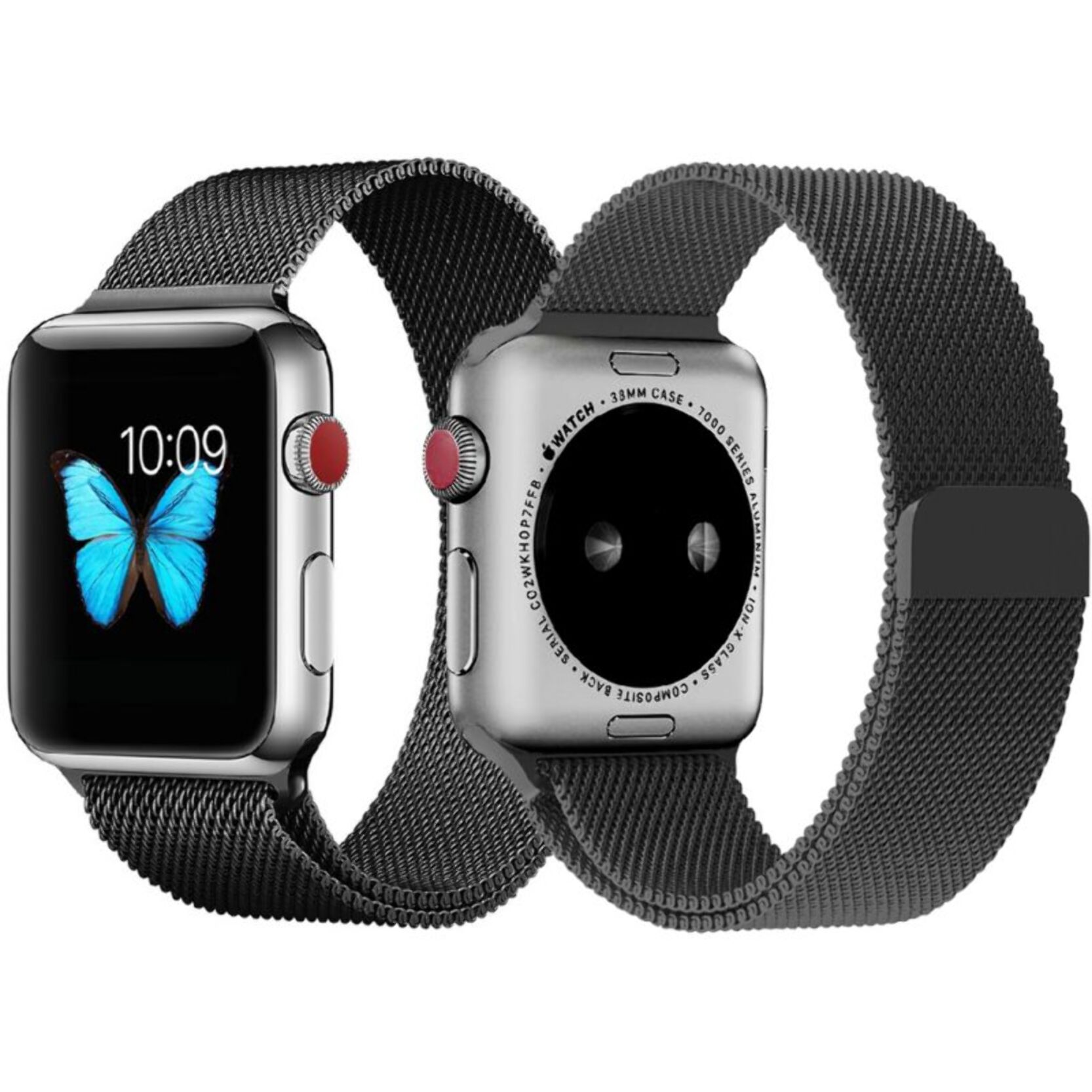 Bracelet IBROZ Apple Watch 38/40/41mm Maille noir