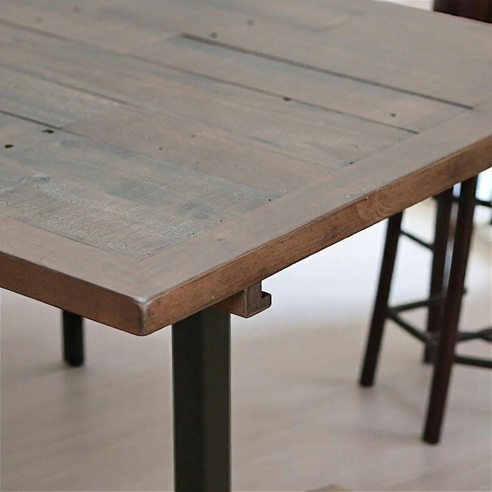 Table haute extensible bois recyclé 120-160 cm SAMOA