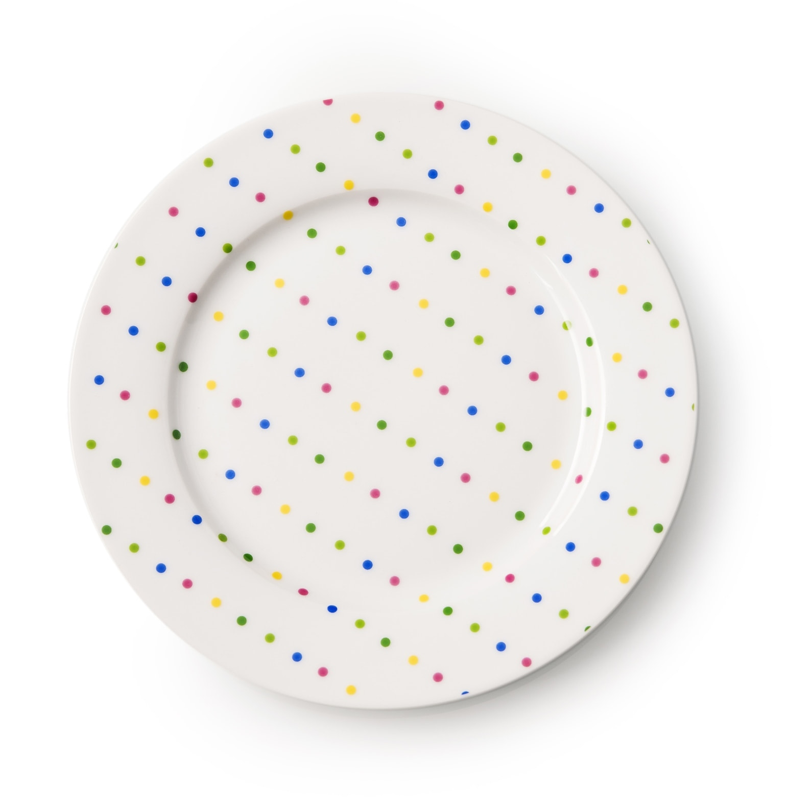 Set 18pcs vajilla porcelana diseño puntos de colores  benetton