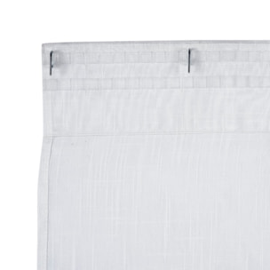 Rideau LINUM XXL à galon fronceur Blanc