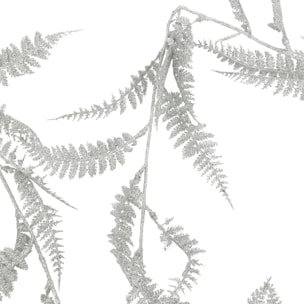 Guirlande fougères 1,80 m plastique argent