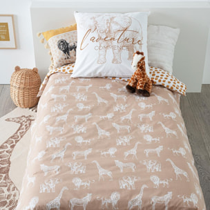 Parure de lit enfant "Savane" - coton 140x200 cm