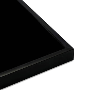 Affiche encadrée plume dorée sur fond noir Affiche + cadre en métal - Noir